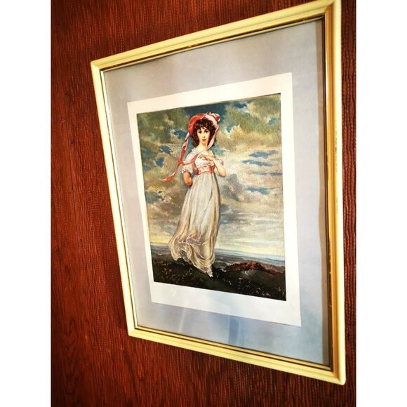 Matted Wall Art Pinkie Sir Thomas Lawrence Sarah Barrett Moulton Framed Vintage - Picture 2 of 13
